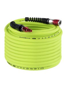 Flexzilla Pro Air Hose, 1/4" x 100', with ColorConnex Coupler and Plug, Type D, Red