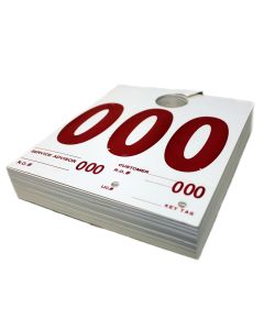 Petoskey Plastics 000-999 Dispatch Numbers, Dual Sided Heavy Cardstock