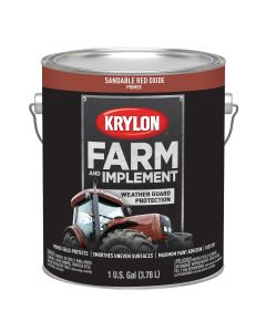 Krylon Farm/Implement; Sandable Red Oxide Primer; 128 oz. Gallon