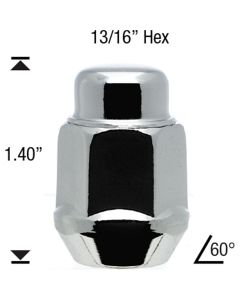 1/2 BULGE ACORN 13/16 HEX
