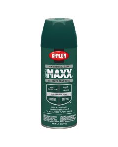Krylon Covermaxx Paint+Primer; Gloss Hunter Green; 12 oz. Aerosol