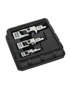 Sunex Tools 3-Piece 1/4 in., 3/8 in., 1/2 in. Drive Chrome Mag Uni Joint Set