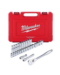 28-Piece 1/2 in. Socket Wrench Set Metric
