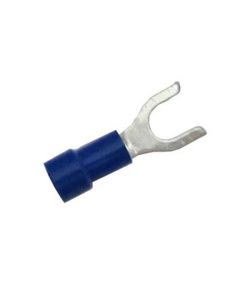 #8 Terminal Spade Blue Insulated Vinyl (16-14) (100/Bag)