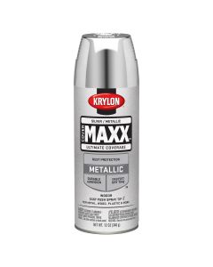 Krylon Covermaxx Paint+Primer; Silver; 12 oz. Aerosol