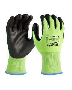 Milwaukee 12-Pack Hi-Vis Cut Level-2 Poly Dipped, Size XXL