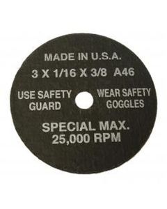 Cut-Off Whels 3" x 1/8" x 3/8" Hole-5 Per Display Card