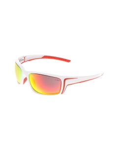 Swagger SR4 Series White Safety Glasses Fire Mirror Lenses RedTPR from Temples to Nose Piece