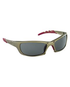 GTR Safety Glasses w/ Gold Frames and Shade Lens in Polybag