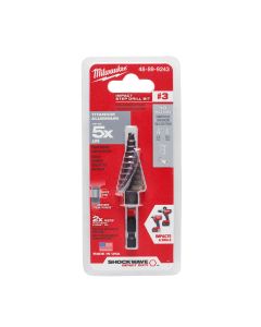 Milwaukee #3 3/16 - 3/4 in. Impact Step Drill Bit, Shockwave