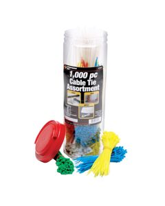1,000pc Cable Tie Assortment