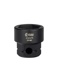 Sunex Tools 3/8 in. Drive 6-Point Low Profile Impact Socket w/ Hex Shank, 16 mm
