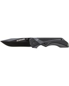 Schrade 24/7 M.A.G.I.C. Assisted Opening Liner Lock Folding Knife Clip Point Blade Aluminum and Rubber Handle