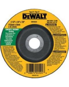 DeWalt 4-1/2" x 1/4" x 7/8" Type 27 Masonry Grinding Wheel
