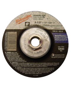 4-1/2" x 1/4" x 5/8-11" Grinding Wheel (Type 27)