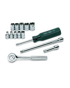 14 pc. 1/4" Drive 6-Point Std Metric Chrome Socket Set