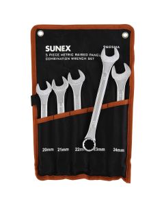 5-PC Metric Raised Panel Combi Wrench Set