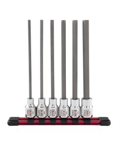 Sunex Tools 6-Piece 3/8 in. Long Fractional SAE Fractional Hex Bit Socket Set