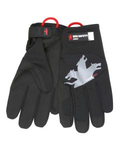 MCR Safety Mechanics Gloves, TaskFit Design Synthetic leather palm, Nylon / Spandex back Adjustable Wrist Closure Touch Screen friendly