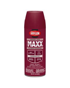 Krylon Covermaxx Paint+Primer; Satin Burgundy; 12 oz. Aerosol
