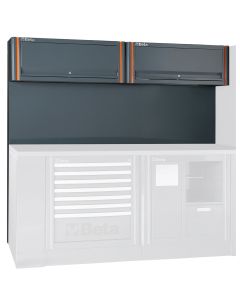 Tool Wall System with 2 Suspended Cabinets