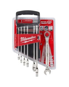 7 pc. Ratcheting Combination Wrench Set - Metric