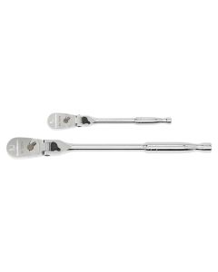 KDT81274 image(0) - 2-pc 1/4 3/8 Full Polish Locking Flex Head Ratchet