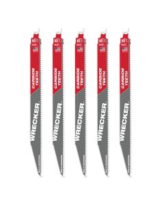 MLW48-00-5543 image(0) - 12" 6 TPI THE WRECKER™ with Carbide Teeth SAWZALL® Blade 5PK
