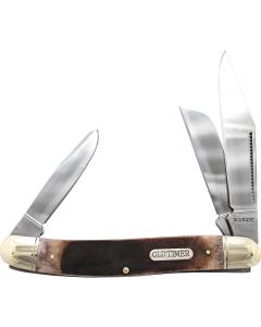 Old Timer Genuine Bone Lumberjack Folding Pocket Knife