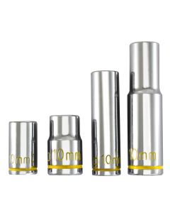 Astro Pneumatic 4-Piece UV Glowing 1/4" & 3/8" Drive 10mm Sockets