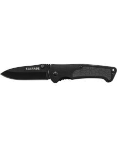 Schrade Liner Lock Folding Knife Drop Point Aluminum Handle