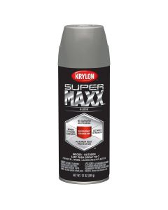 Krylon Supermaxx Paint+Primer; Classic Gray; 12 oz. Aerosol
