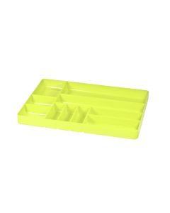 Ernst 10-Compartment Plastic Organizer Tool Tray, HI-VIZ Neon