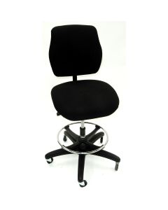 Workbench Chair, Upholstered-Black, Simple Control