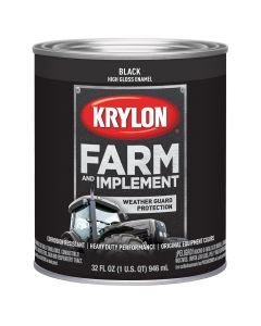 Krylon Farm/Implement; Gloss Black; 32 oz. Quart