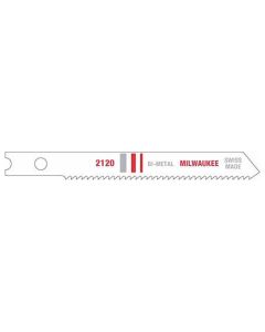 Milwaukee 2-3/4 in. Metal Cutting Jig Saw Blades, 18 TPI, Bi-Metal, U-Shank, 5-pk