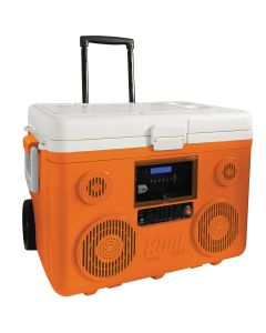 Sondpex KoolMAX 40 qt. Wheeled Cooler, Bluetooth PA System and Power Station, Orange