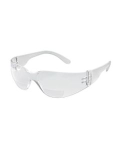 StarLite Safety Glasses Mag, Clear Wraparound Bi-Focal Lens, 1.5 Magnification, Clear Frame