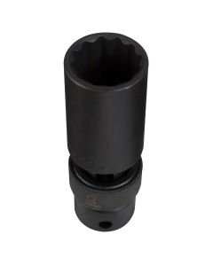 1/2" Drive 12 Point Deep Universal Impact Socket, 12mm