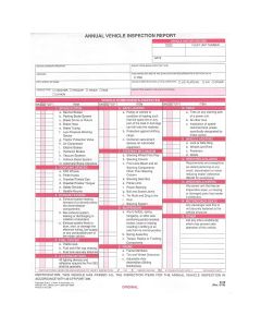 Annual Vehicle Inspection Report
