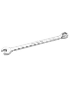 Long Chrome Combination Wrench, 15mm, with 12 Point Box End, Fully Polished, 9-5/32" Long