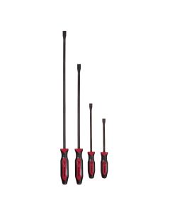 4 Pc. Curved Pry Bar Set Dominator, Red