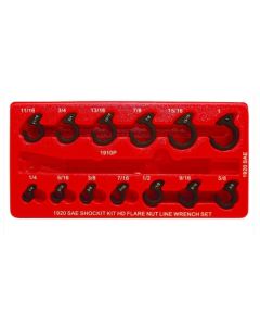 13 Piece SAE Shockit Line Wrench Set ? Automotive/Hydraulic Line Fittings