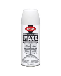 Krylon Covermaxx Paint+Primer; Satin White; 12 oz. Aerosol