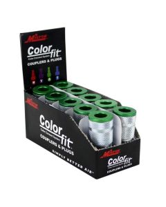 ColorFit Couplers, A-style Green, Box of 10