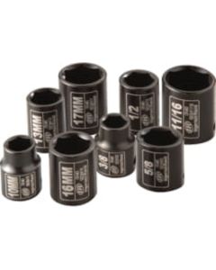Socket Set 8 PC 3/8 IN Drive Combo SAE and Metric