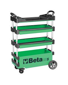 Folding Mobile Tool Cart, Extreme Green