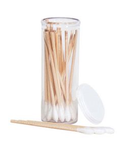 HARTSingle-Tip Cotton Applicators, Non-sterile, Wood Stick (25 per Vial)