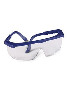 Strobe Safety Glasses, Gray Lens, Black Frame, Adjustable Temples, Molded-In Sideshields