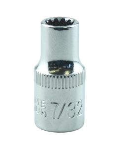 7/32 in. x 1/4 in. Drive Spline Chrome Socket (EA)